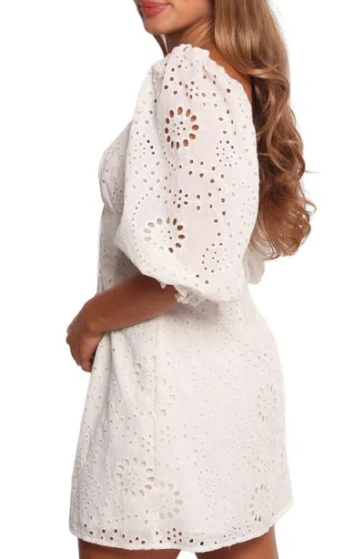 Petal And Pup Petal & Pup Solenne Embroidered Minidress In White