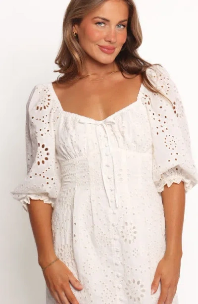 Petal And Pup Petal & Pup Solenne Embroidered Minidress In White