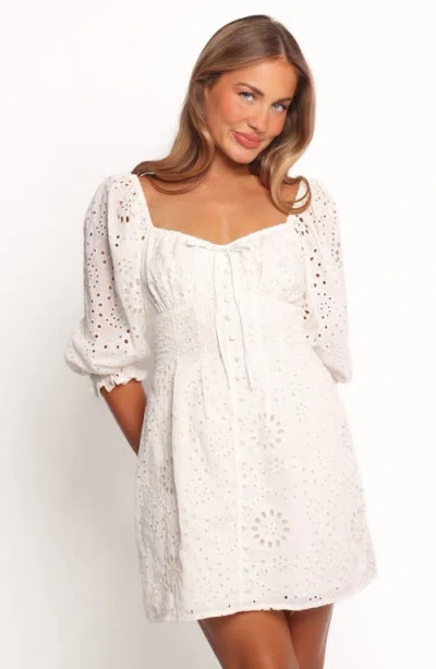 Petal And Pup Petal & Pup Solenne Embroidered Minidress In White