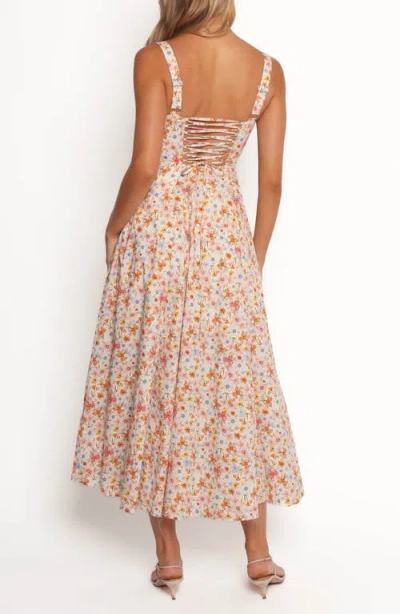 Petal And Pup Petal & Pup Wisteria Floral Sleeveless Midi Dress In Multi