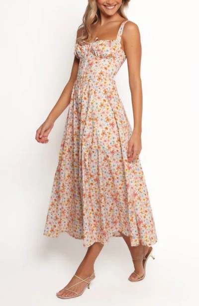 Petal And Pup Petal & Pup Wisteria Floral Sleeveless Midi Dress In Multi
