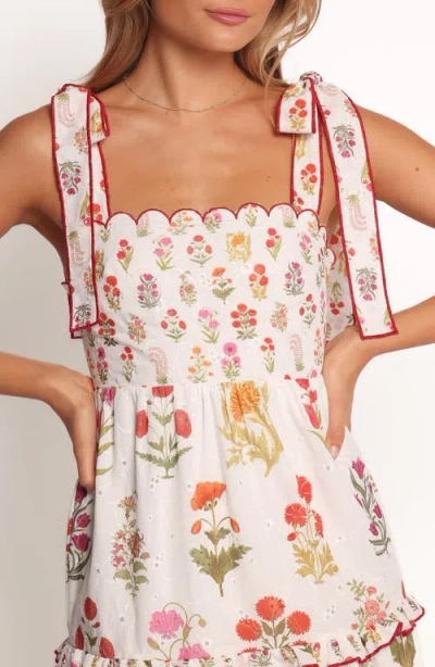 Petal And Pup Petal & Pup Aurelia Print Tie Strap Sleeveless Maxi Dress In White