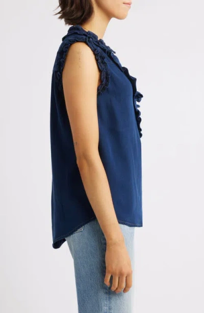 Wit & Wisdom Ruffle Accent Sleeveless Top