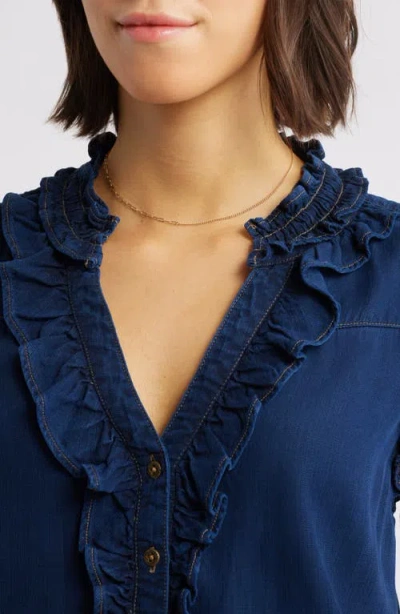 Wit & Wisdom Ruffle Accent Sleeveless Top