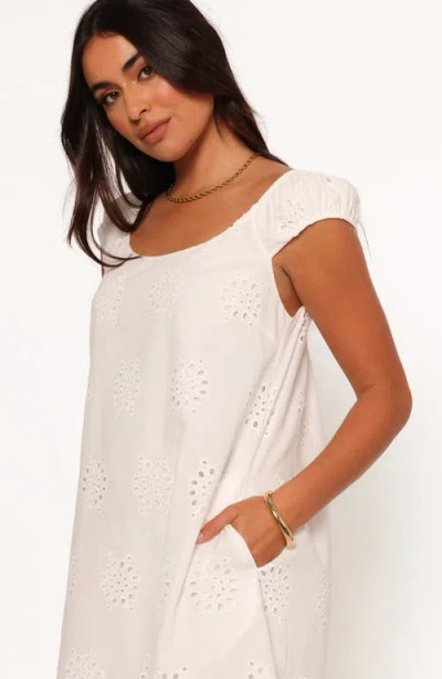 Petal And Pup Petal & Pup Pammy Eyelet Cotton Minidress In White