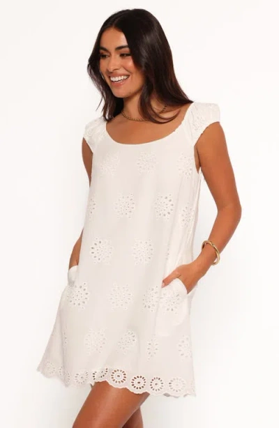 Petal And Pup Petal & Pup Pammy Eyelet Cotton Minidress In White