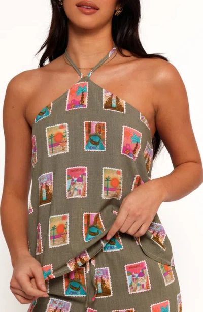 Petal And Pup Petal & Pup Henri Print Halter Top In Gray