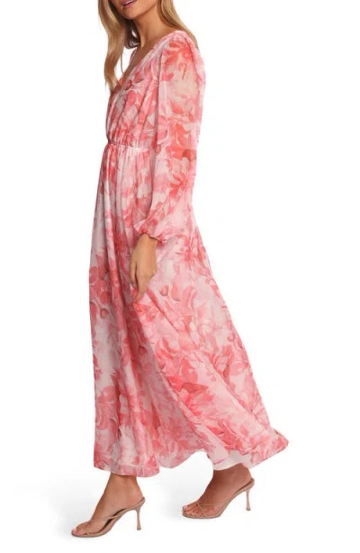 Petal And Pup Petal & Pup Anisa Long Sleeve Maxi Dress In Pink