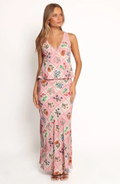 Petal And Pup Petal & Pup Brinley Floral Maxi Skirt In Pink