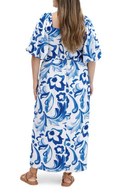 City Chic Nala Print Off The Shoulder Dress