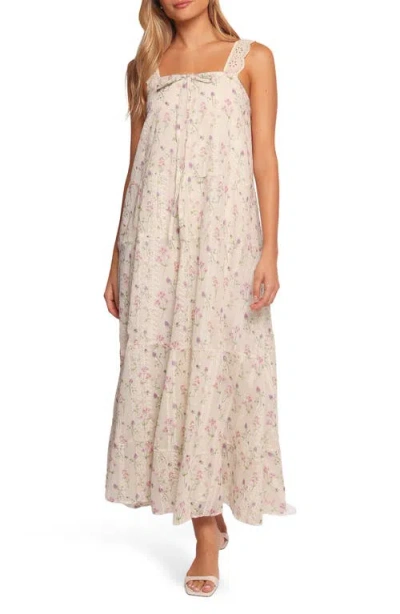 Petal And Pup Petal & Pup Caroline Embroidered Floral Maxi Sundress In Brown