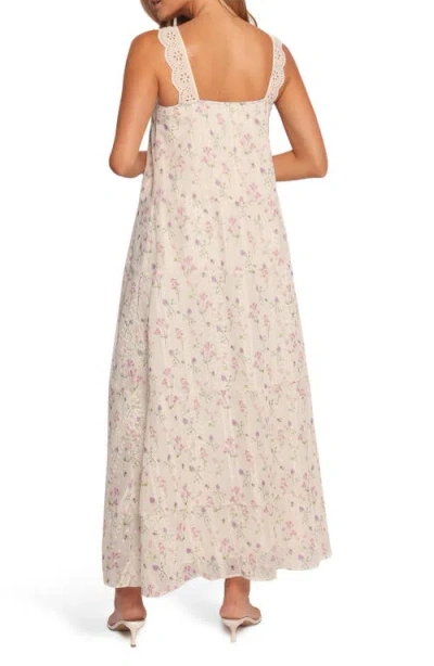 Petal And Pup Petal & Pup Caroline Embroidered Floral Maxi Sundress In Brown