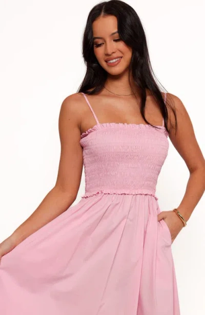 Petal And Pup Petal & Pup Nigella Ruffle Smocked Bodice Maxi Dress In Pink