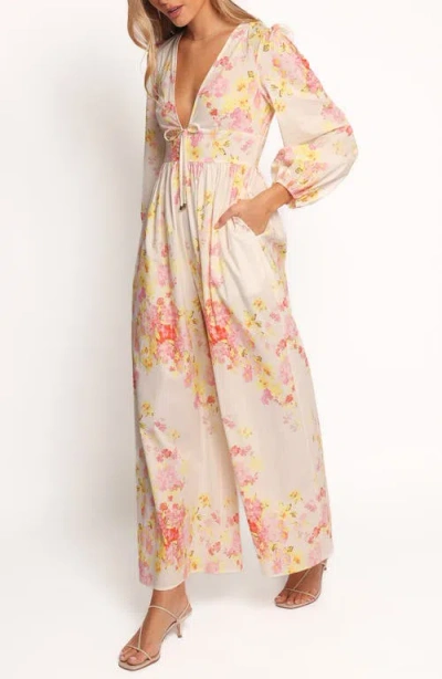 Petal And Pup Petal & Pup Celestine Floral Long Sleeve Cotton Jumpsuit