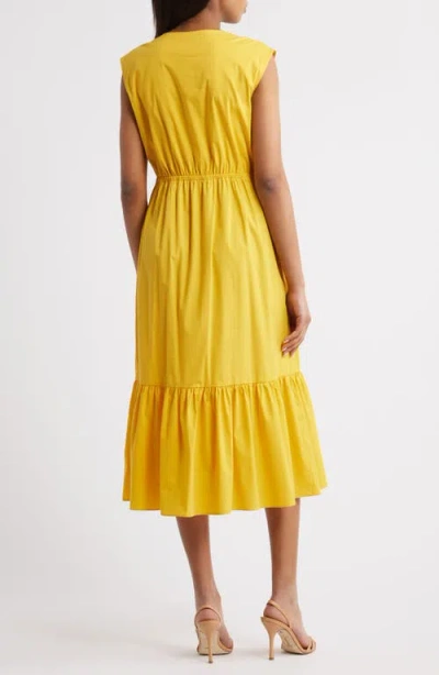 Anne Klein Modern Midi Dress In Yellow