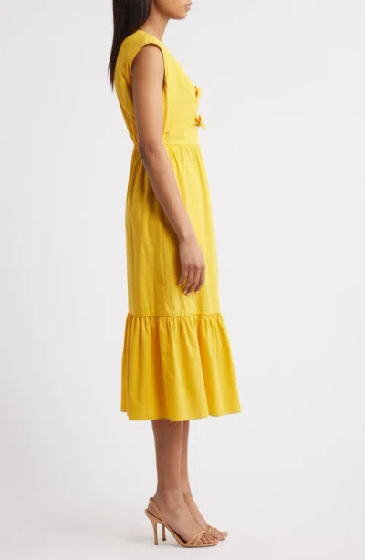 Anne Klein Modern Midi Dress In Yellow