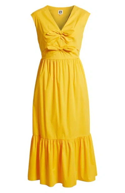 Anne Klein Modern Midi Dress In Yellow