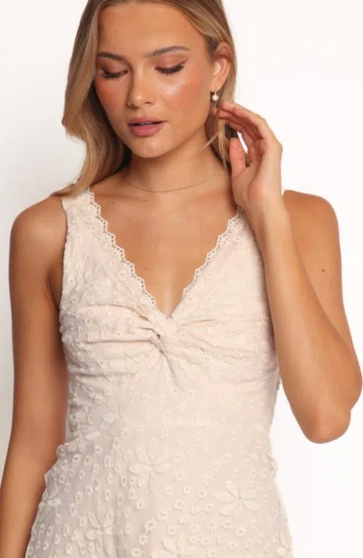 Petal And Pup Petal & Pup Louise Embroidered Flower Fit & Flare Midi Dress In Brown