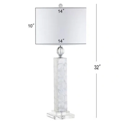 Jonathan Y Bailey 32" Led Seashell Table Lamp, White