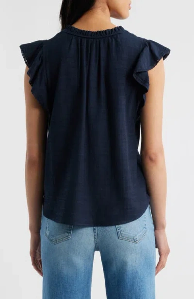 Wit & Wisdom Flutter Sleeve Jersey Top