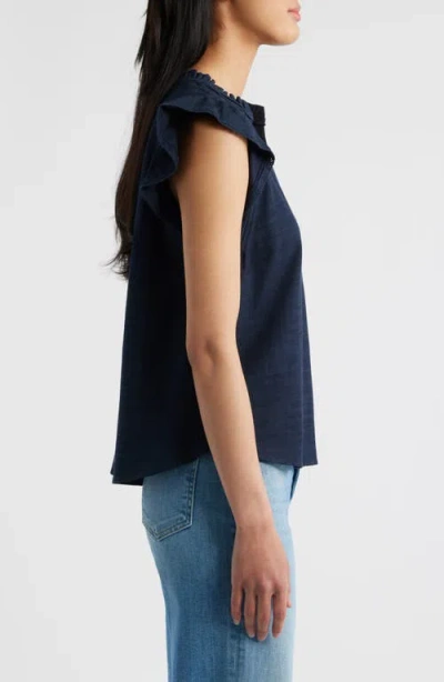 Wit & Wisdom Flutter Sleeve Jersey Top