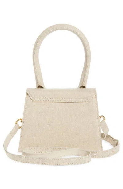 Jacquemus Le Chiquito Moyen Leather Top Handle Bag In Neutral
