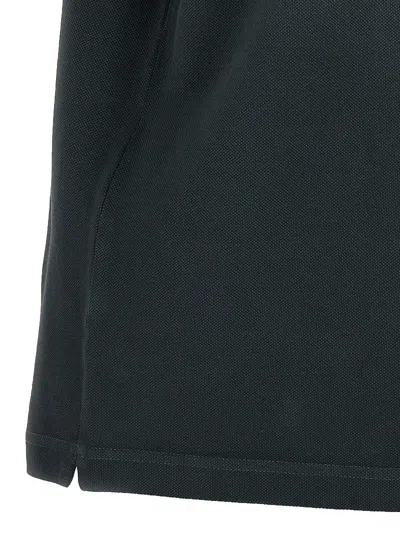 Alexander Mcqueen Faded Effect Black Polo Shirt In Cotton In Gray