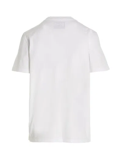 Golden Goose White And Silver Cotton Logo T-shirt