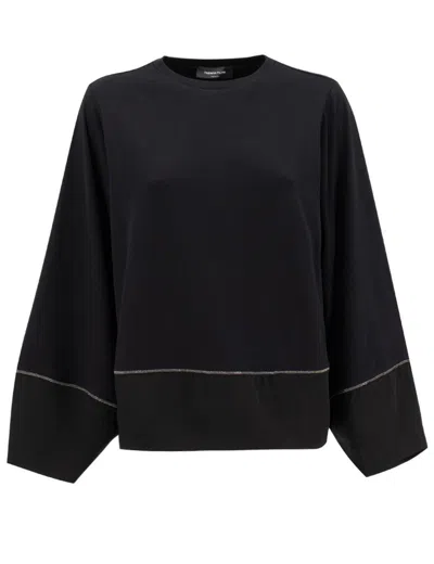 Fabiana Filippi Black Long-sleeve Top