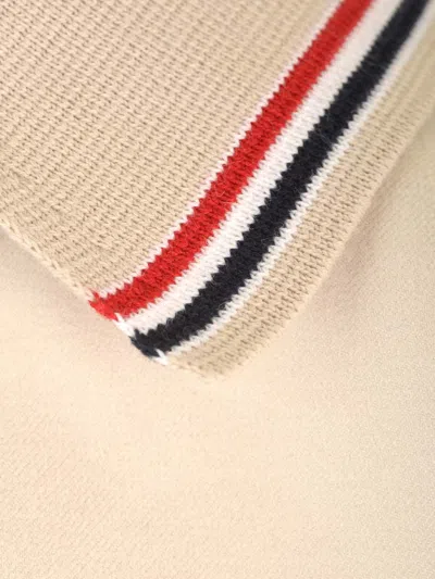 Thom Browne Stripe Cotton Flannel Oversized Shirt Shirts White