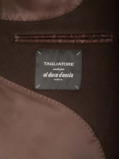 Shop Tagliatore Wool And Cashmere Coat Coats Brown