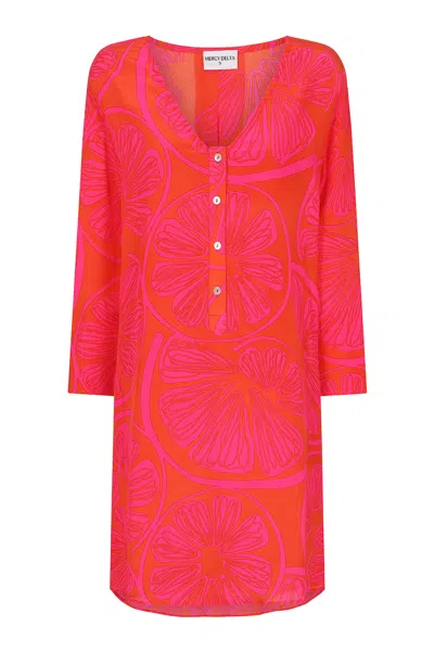 Mercy Delta Women's Pink / Purple / Yellow Lambton Limoncello Pompelmo Dress In Multi