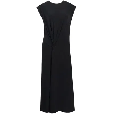 Me&thee Women's Non Disclosure Black Knot Detail Midi Dress In Black