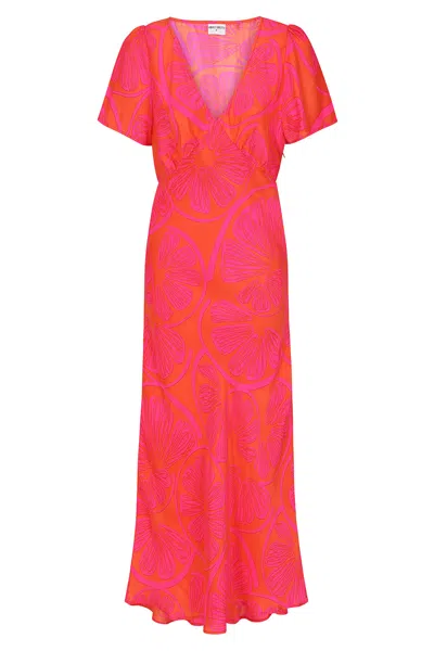 Mercy Delta Women's Pink / Purple / Yellow Stewart Limoncello Pompelmo Dress In Multi