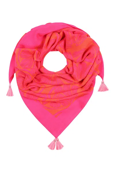 Mercy Delta Women's Pink / Purple / Yellow Cashmere Square Limoncello Pompelmo Scarf In Multi
