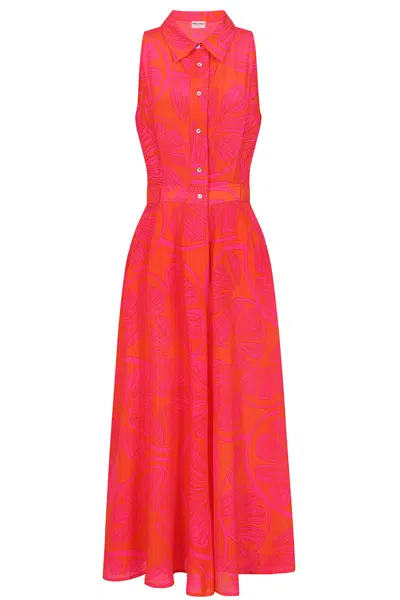 Mercy Delta Women's Pink / Purple / Yellow Penrose Limoncello Pompelmo Dress In Multi