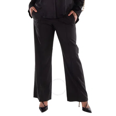 Loewe Wide-leg Wool Trousers With Central Pleats