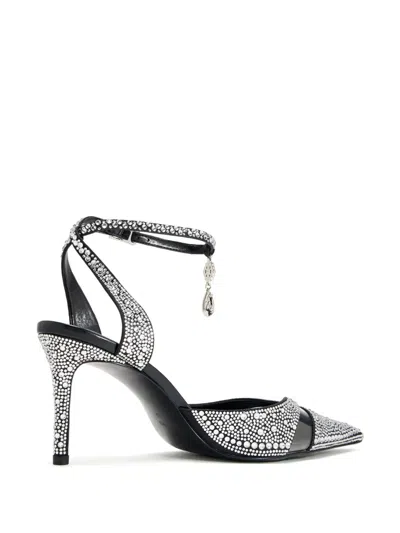 Jw Pei Haidi Pointed Toe Crystal Pumps In Silver