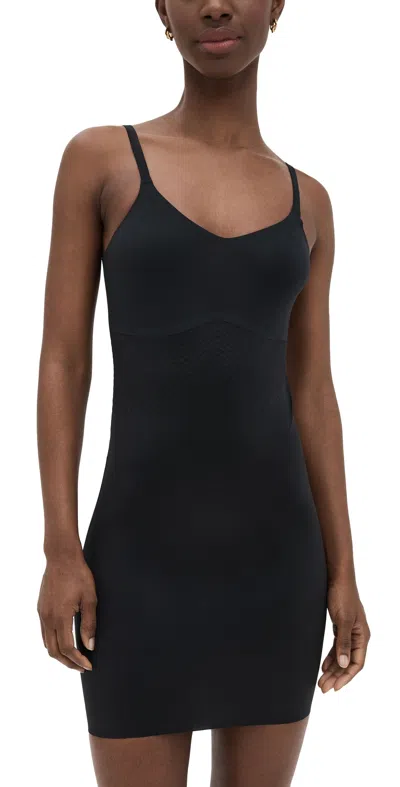 Spanx Womens Very Black Thinstincts 2.0 Stretch-woven Slip Dress Xl