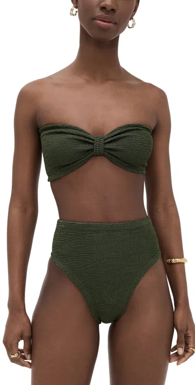 Hunza G Ruby Bikini Metallic Khaki