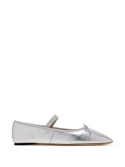 Loeffler Randall Leonie Soft Ballet Flats Silver In Silver