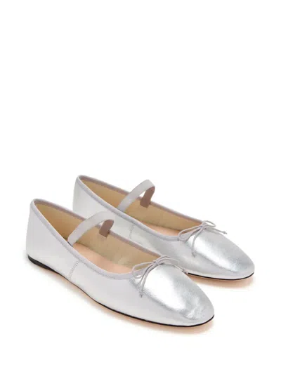 Loeffler Randall Leonie Soft Ballet Flats Silver In Silver