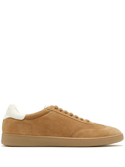 Stuart Weitzman Suede Low-top Sneakers In Brown