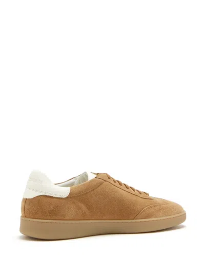 Stuart Weitzman Suede Low-top Sneakers In Brown