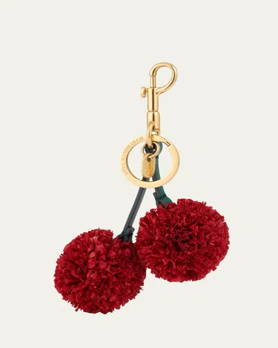 Anya Hindmarch Cherry-charm Pom-pom Keyring