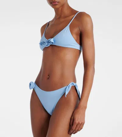 花卉贴花比基尼上装