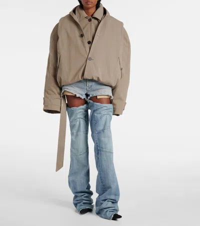 Balenciaga New Flex 90 Denim Pantaboots In Blue