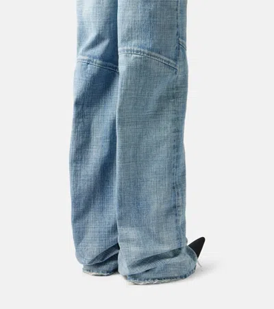 Balenciaga New Flex 90 Denim Pantaboots In Blue