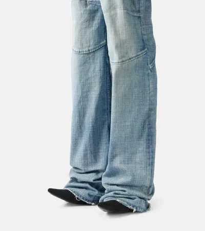 Balenciaga New Flex 90 Denim Pantaboots In Blue