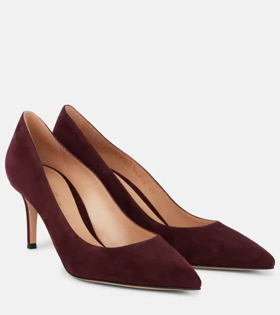 Gianvito Rossi Pointed Toe Stiletto Heel Suede Pumps